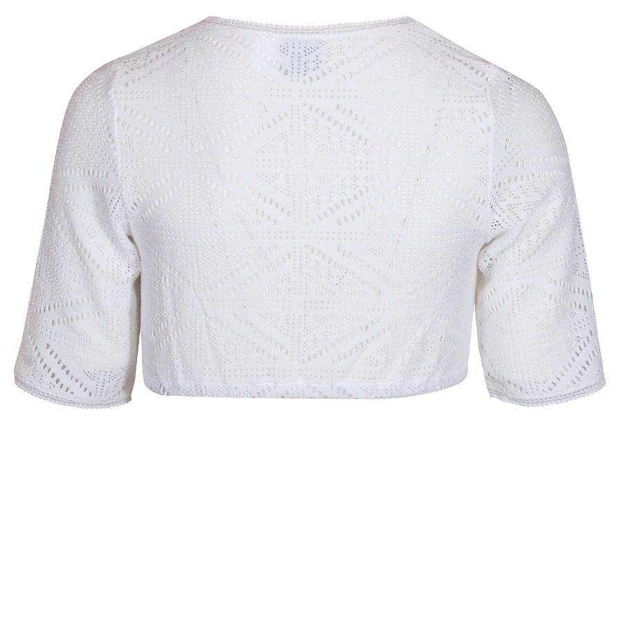 Hammerschmid Bettina Dirndlbluse, hochgeschlossen, Spitze, weiß, Kurzarm #3