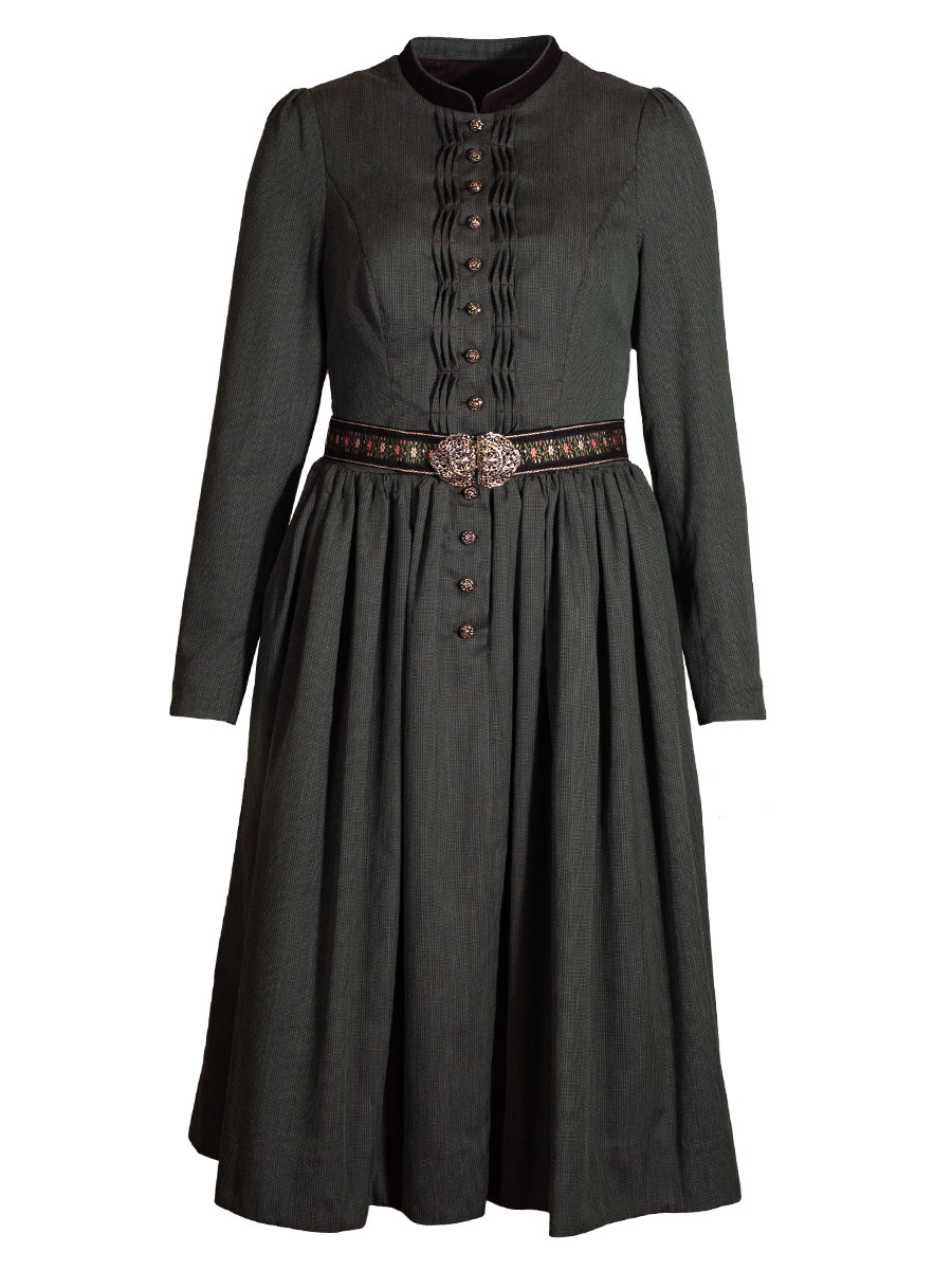 Anno Domini Kleid Marianne, seegrün, hochgeschlossen #1