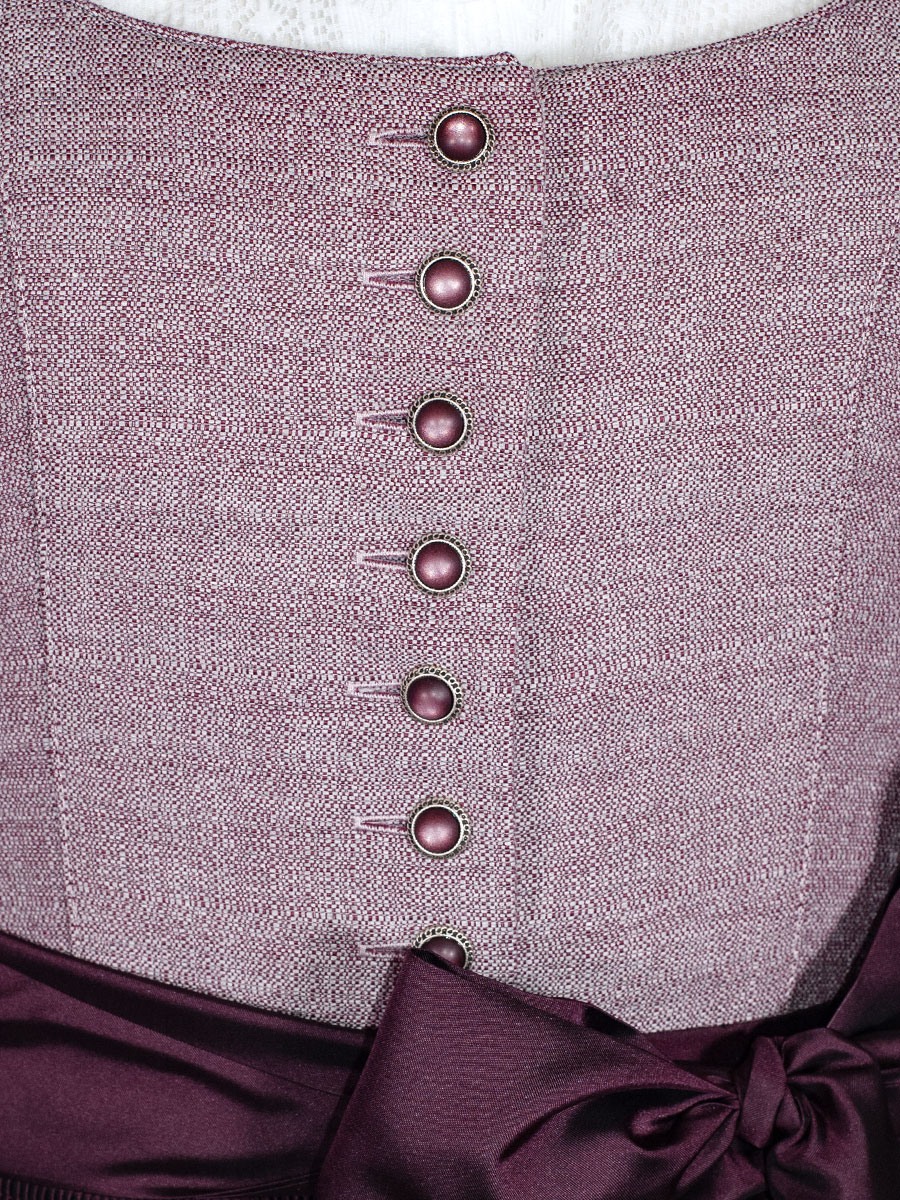 Hammerschmid Koflersee Dirndl, weinrot, gemustert, 80lg #6