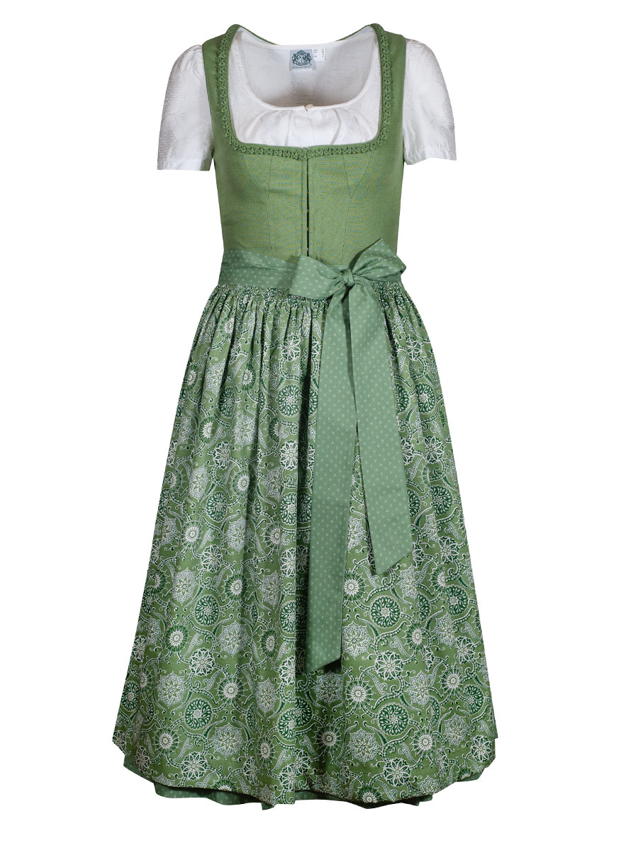 Hammerschmid Wiessee Dirndl, kiwi, Leinenoberteil, 80lg #1