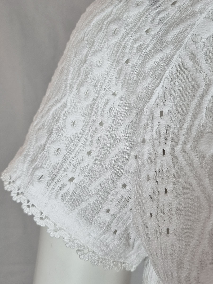 Berwin & Wolff Shirt, weiß, Lochmuster, hochgeschlossen #5