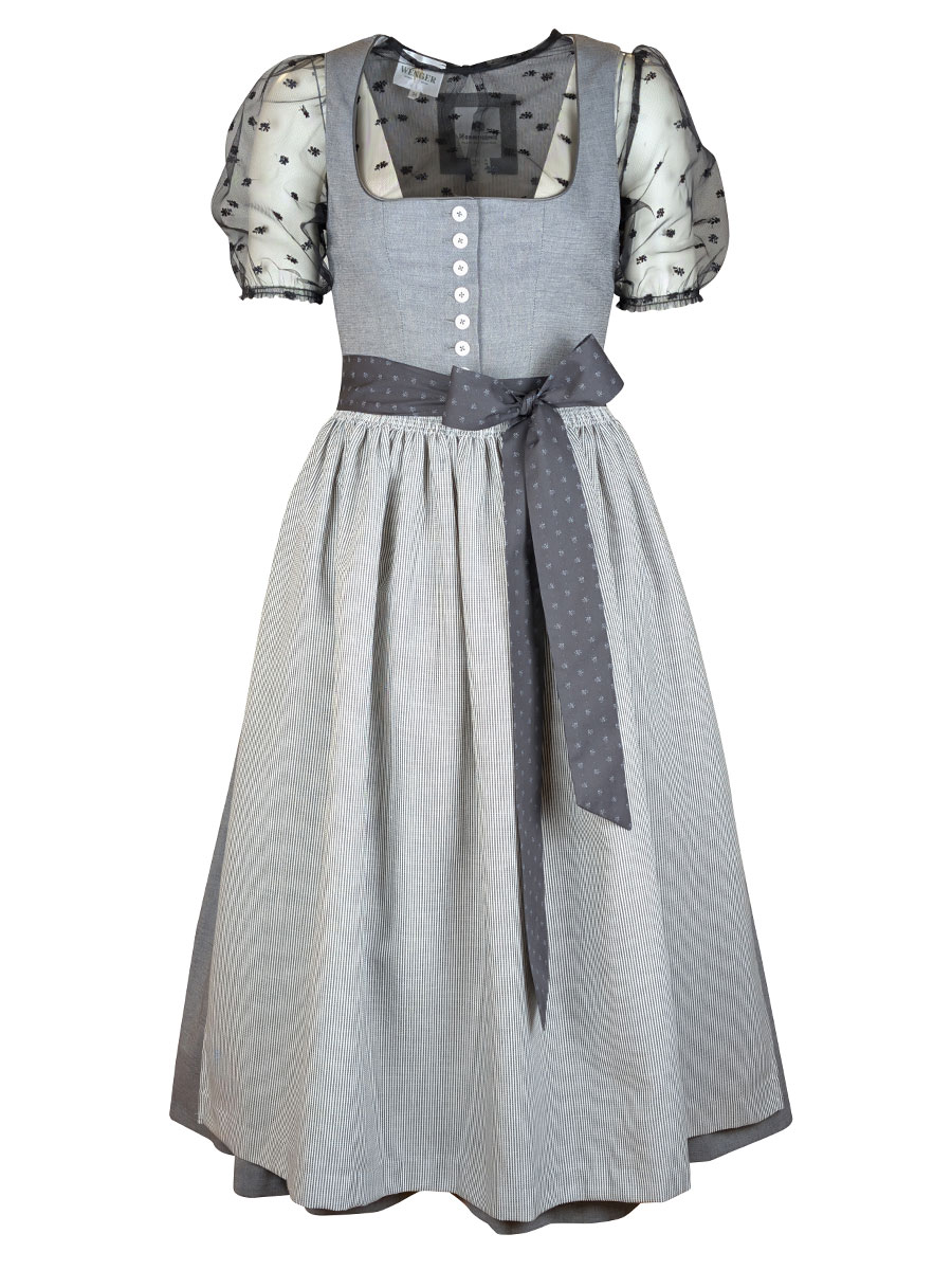 Hammerschmid Dirndl Pillersee, grau, dunkelgrau, 80lg #1