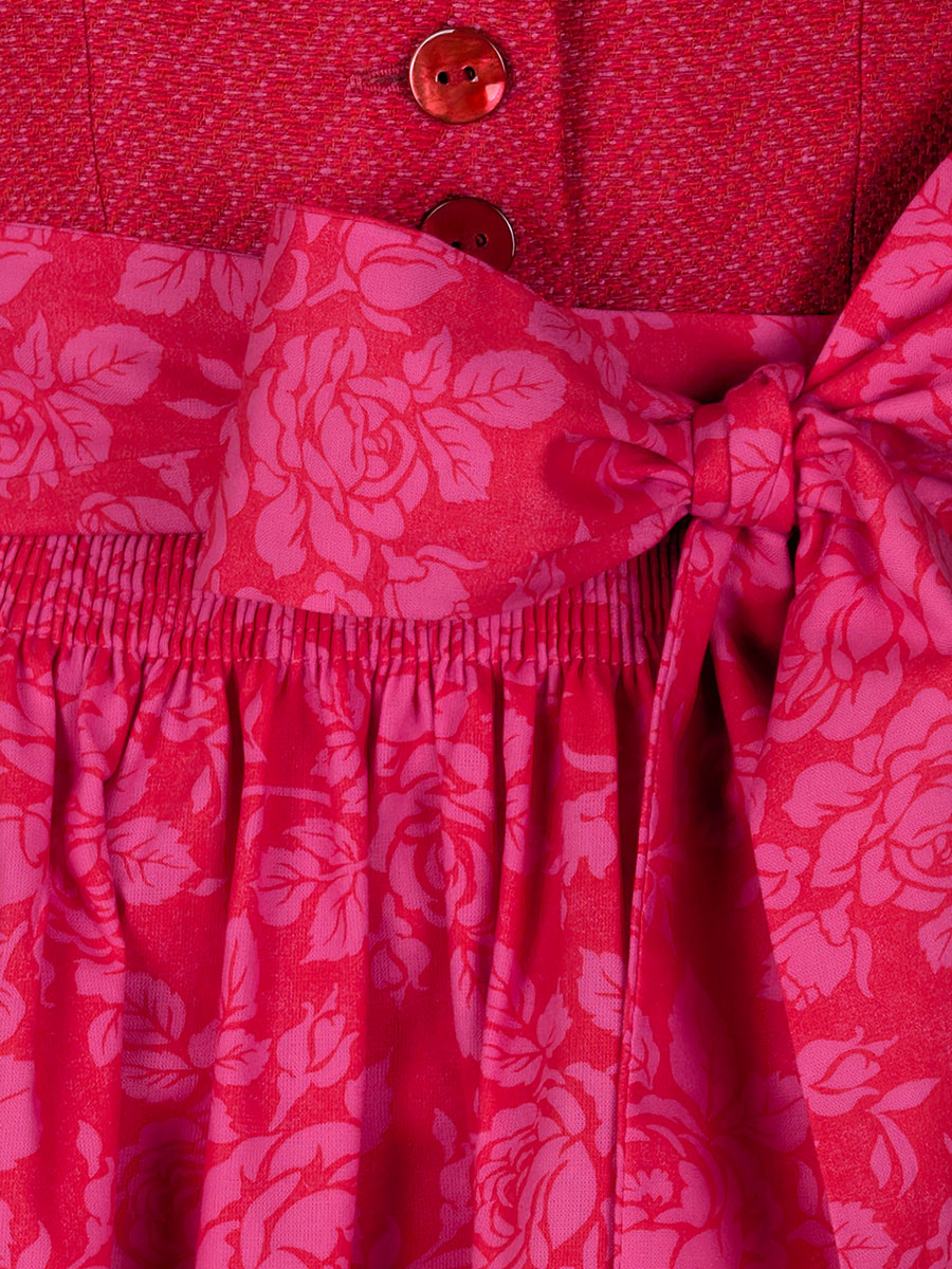 Hammerschmid Dirndl Pillersee, pink-rot, 80lg #6