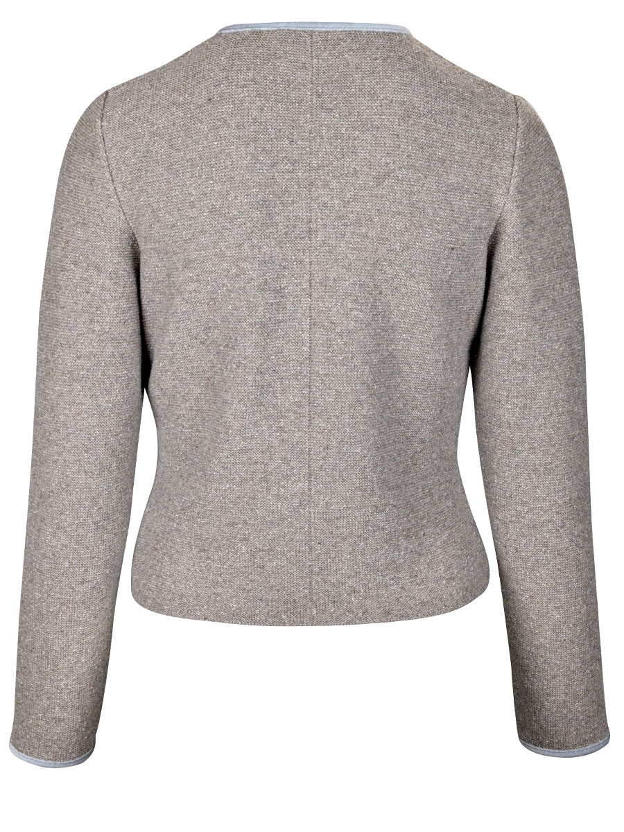 Astrifa Strickjacke Rehberg, ingwer, Samteinfassung silber #3