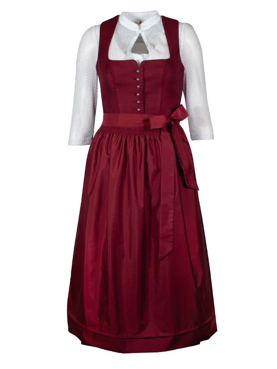 Wenger Fest-Dirndl Sophie, kirschrot, 80lg #1