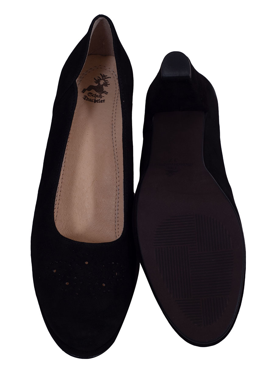 Schuhmanufaktur Gautsche, Trachtenpumps, schwarz, Samtziege #2