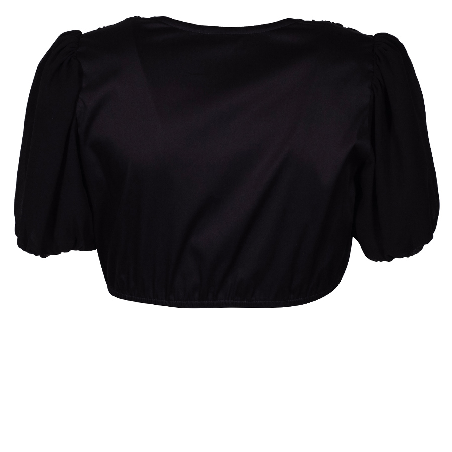 Waldorff Dirndlbluse Malina schwarz, luftig, kurze Arme #2