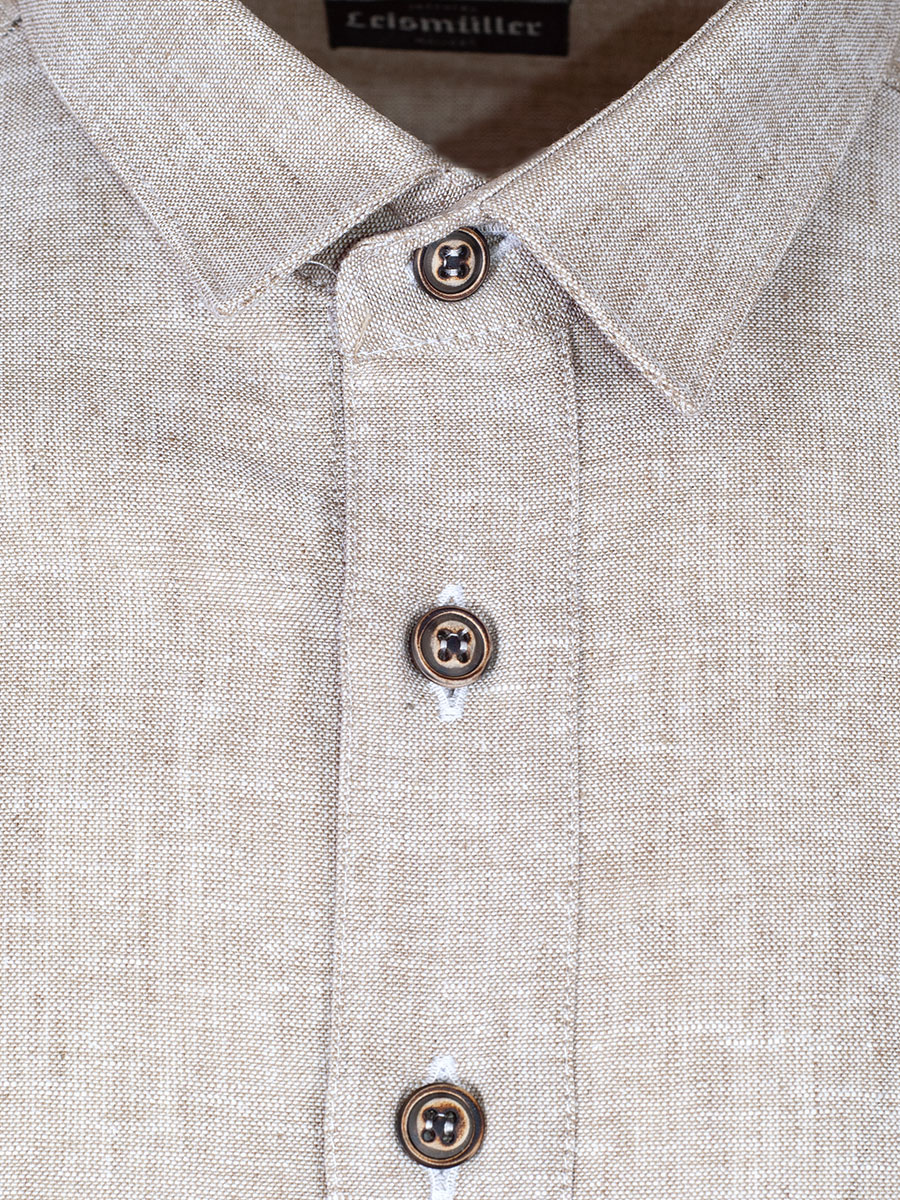Arzberger Leinenhemd beige, Pfoad, Liegekragen #3