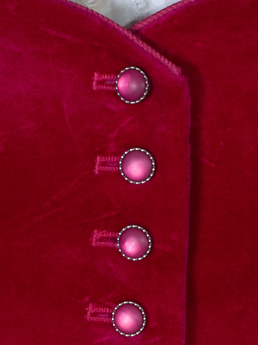 Wenger Dirndl Celina Ute pink, Samtoberteil, 70lg #5