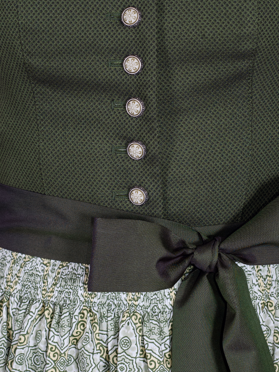 Schloß Orth Dirndl Nina-Q, grün-grau, 80lg #6