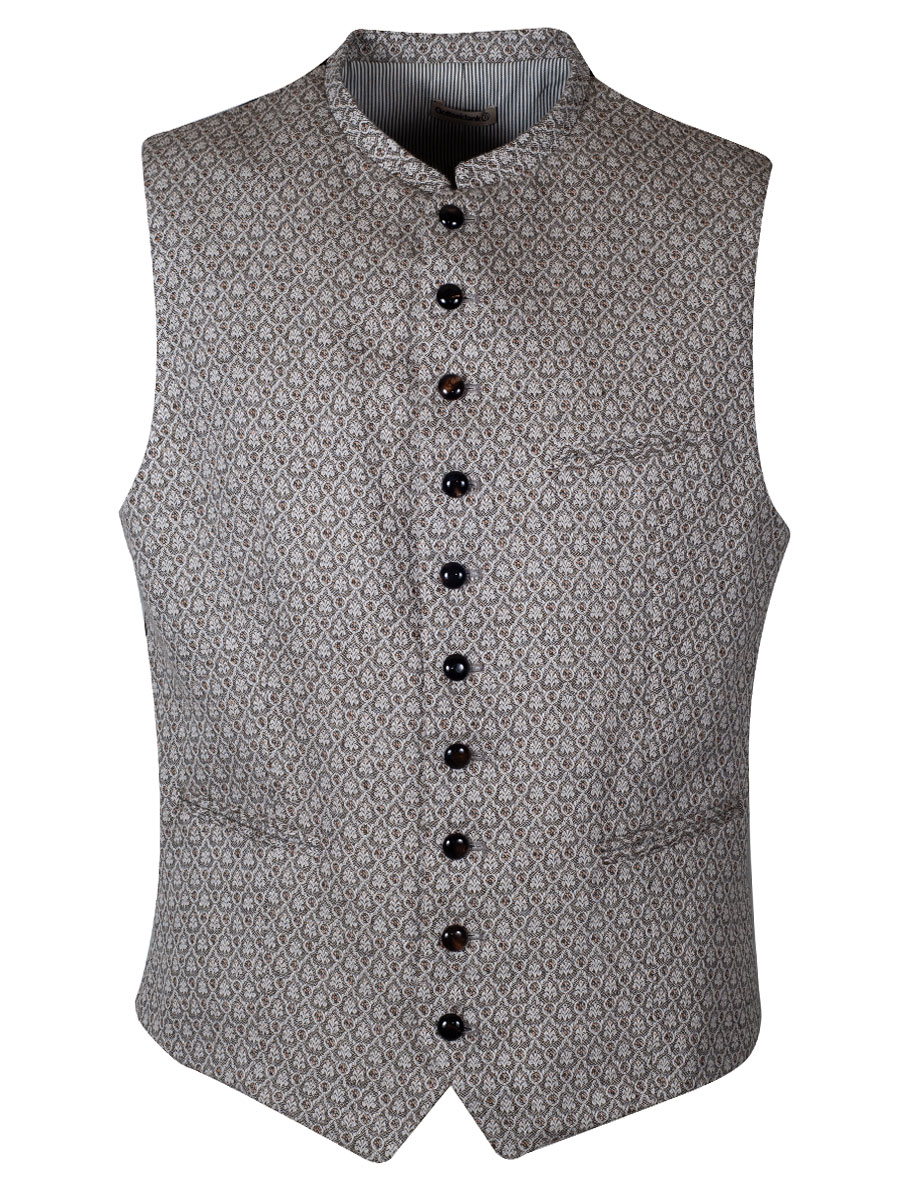 Gottseidank Herrenweste Konstantin, altoliv gewebt, Stretch #1