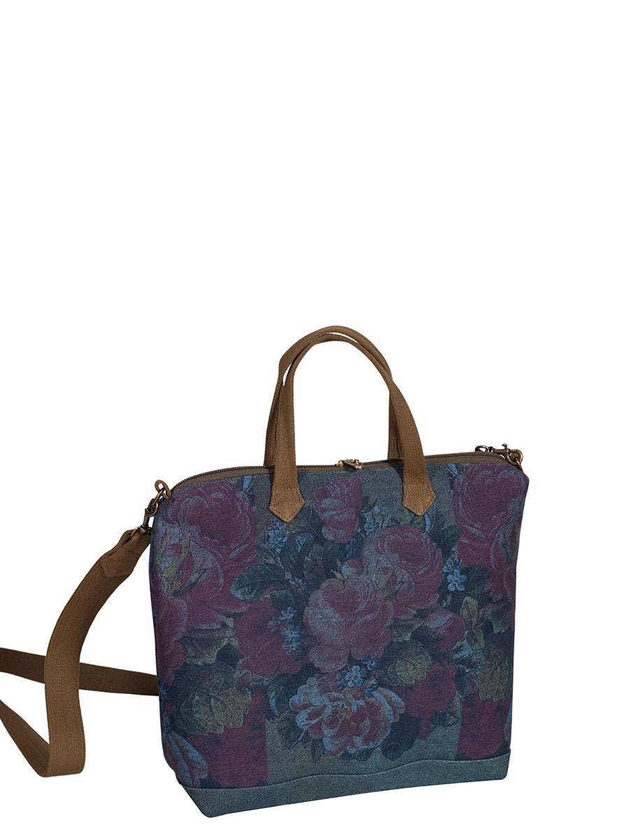 Guido Umhängetasche, Handtasche, Amore, Motiv Rose, Leinen #3