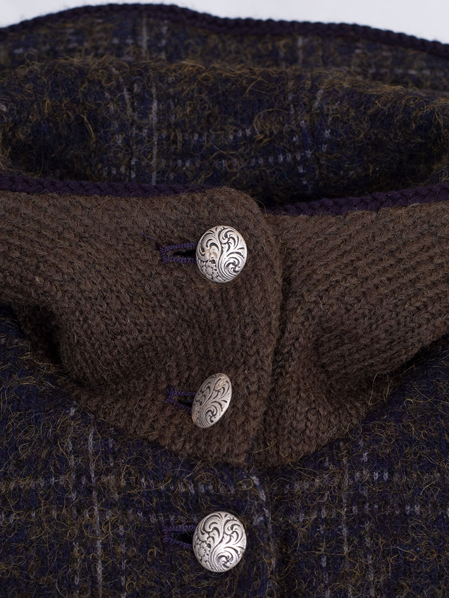Hammerschmid Pinzgau Walkjacke, längerer Schnitt, oliv-marine, Kapuze #5