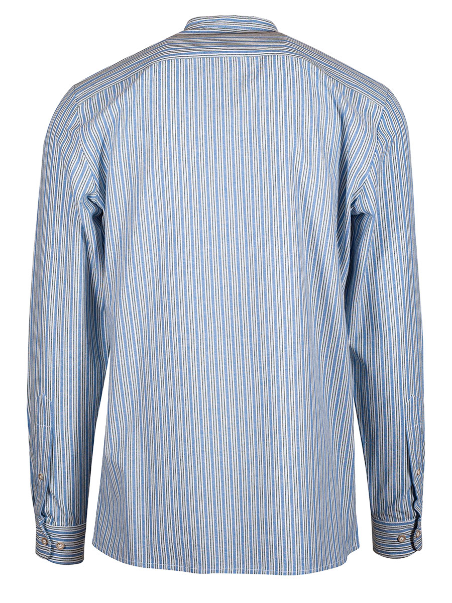 Hammerschmid Trachtenhemd blau-grün gestreift, Pfoad,Stehkragen, Slim Fit #2
