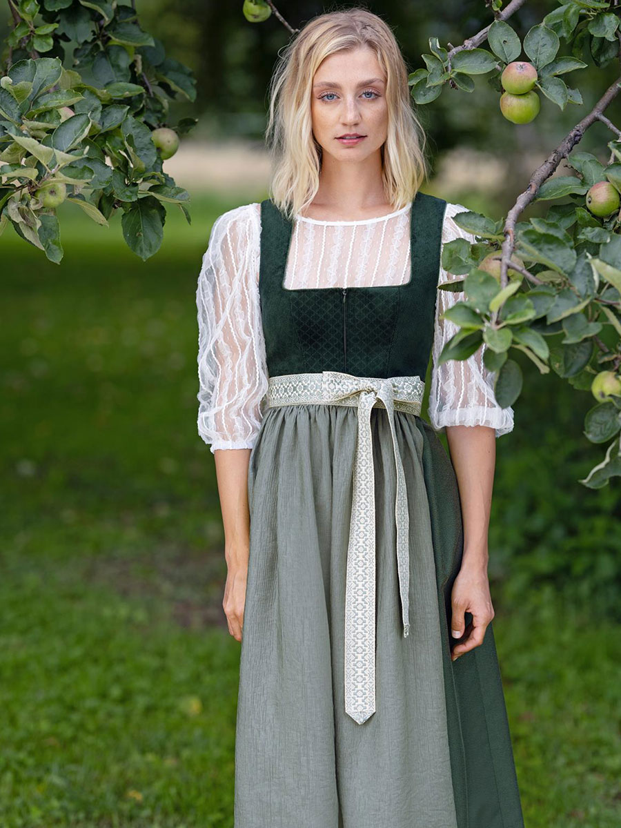 MarJo Cord-Dirndl Berndorf, tannengrün-gischt, 75lg #6