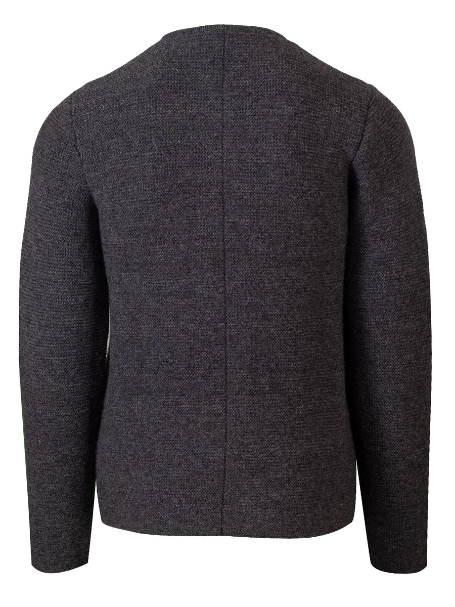 Huber Strickjacke Gerhard, anthrazit, Hirschhornknöpfe #3