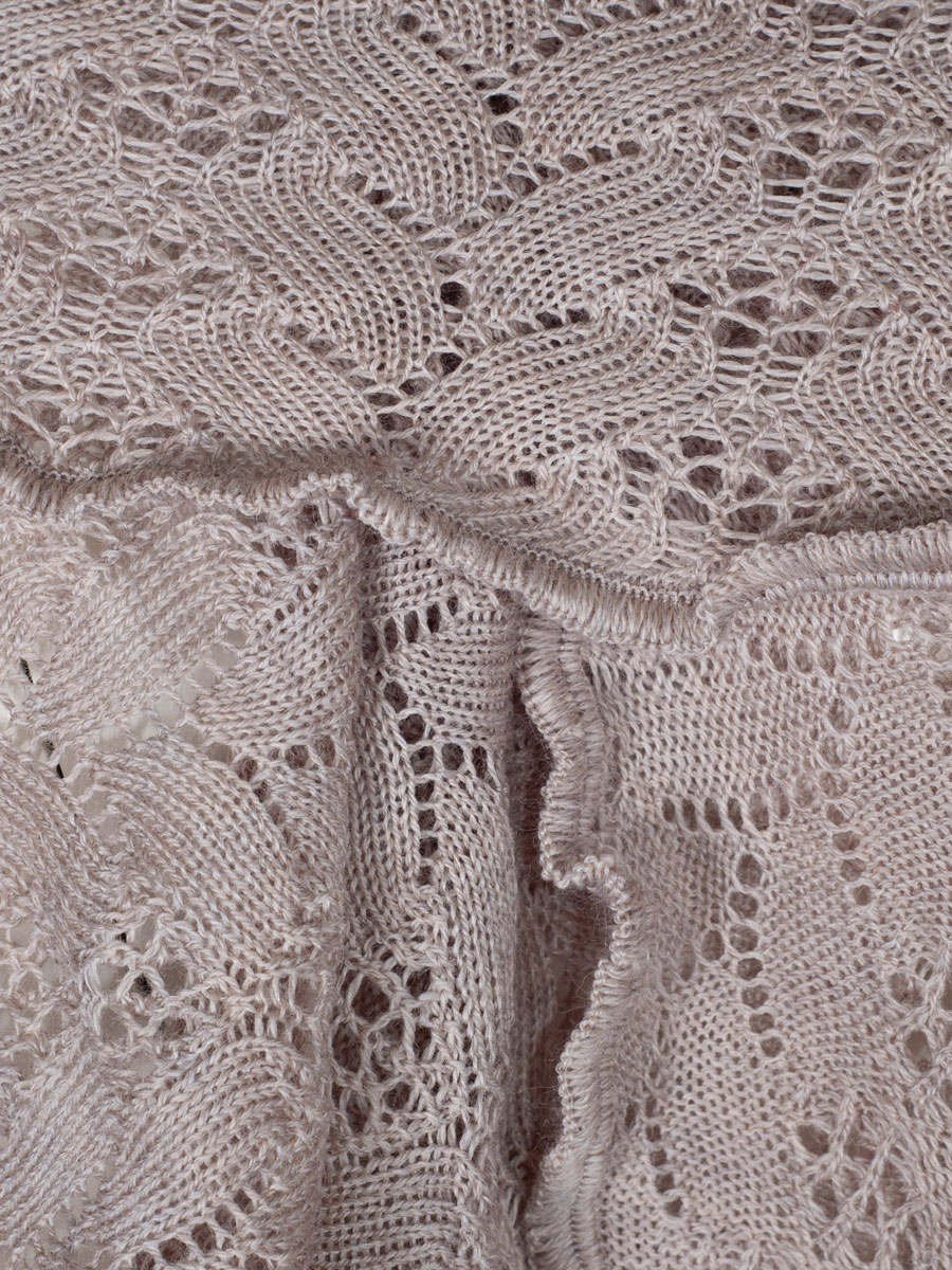 Wenger Strickstola Sofia, sand, Lochmuster, gewellter Abschluss #3