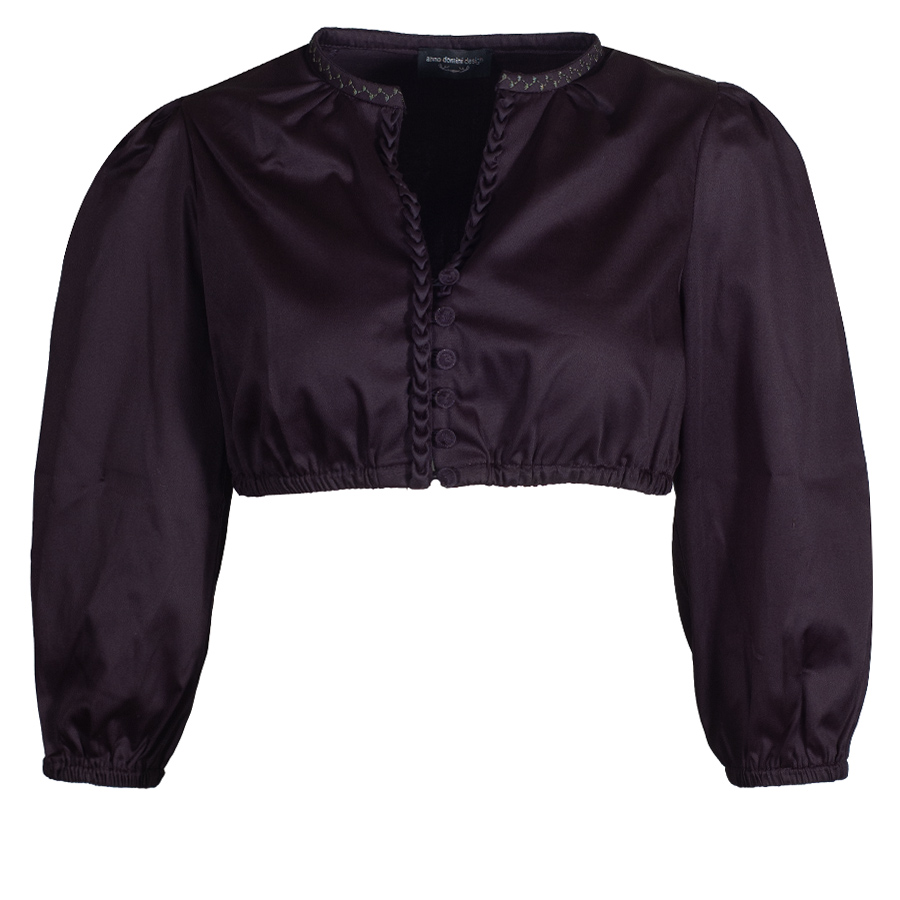 Anno Domini Design Dirndlbluse Ellie, 3/4-Arm, schwarz, Puffarm #1