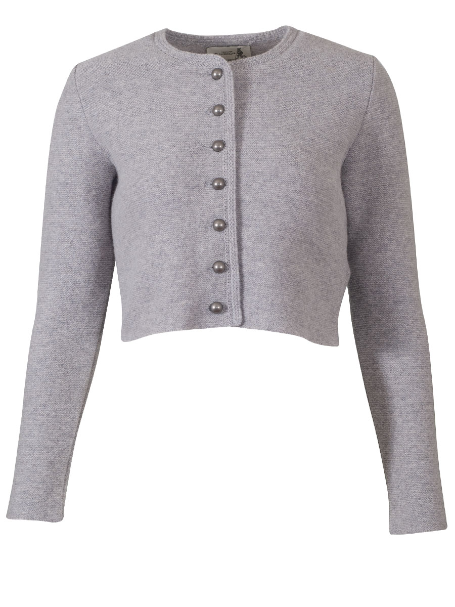 Astrifa Capua Dirndl-Strickjacke, hellgrau, Kugelknöpfe #1