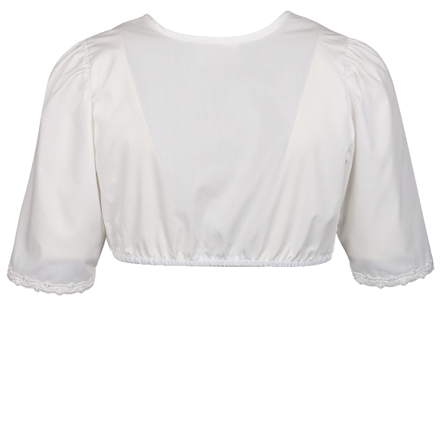 Wenger Dirndlbluse Ursula, weiß, Spitzenborte #2