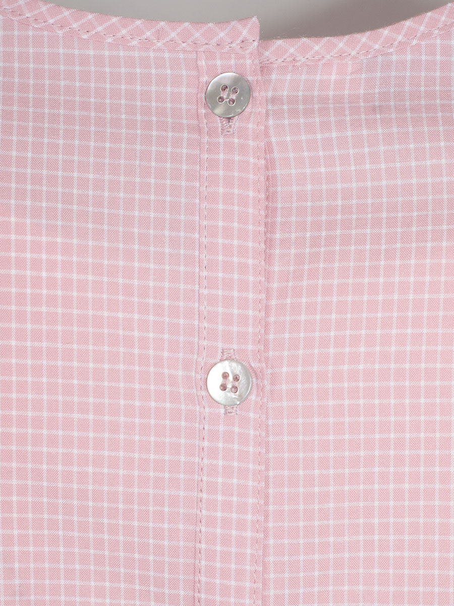 Country Line Damenbluse, rose kariert, Rückenteil geknöpft, kurze Arme #5