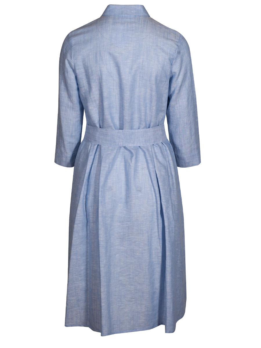 Waldorff Hemdkleid hellblau, mit Stoffgürtel, 3/4 Armen #3