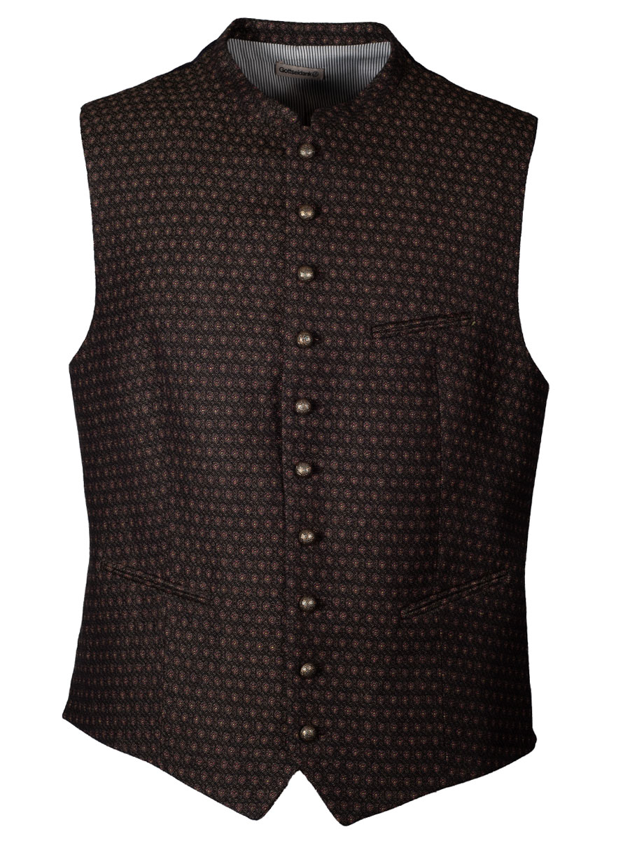 Gottseidank Herrenweste Konstantin, holunder gewebt, Stretch #1