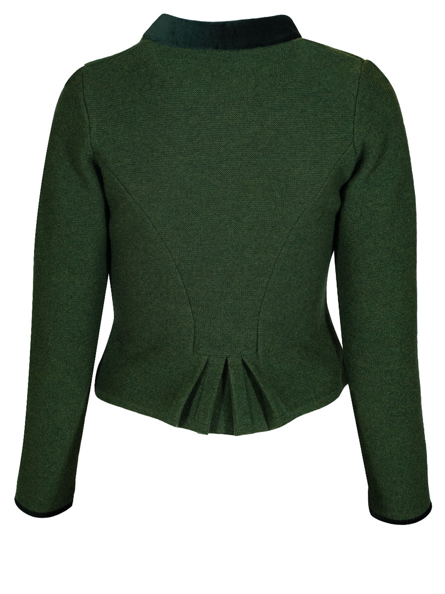 Astrifa Strickjacke Ruhpolding, torf, grün, grüner Samtkragen #2