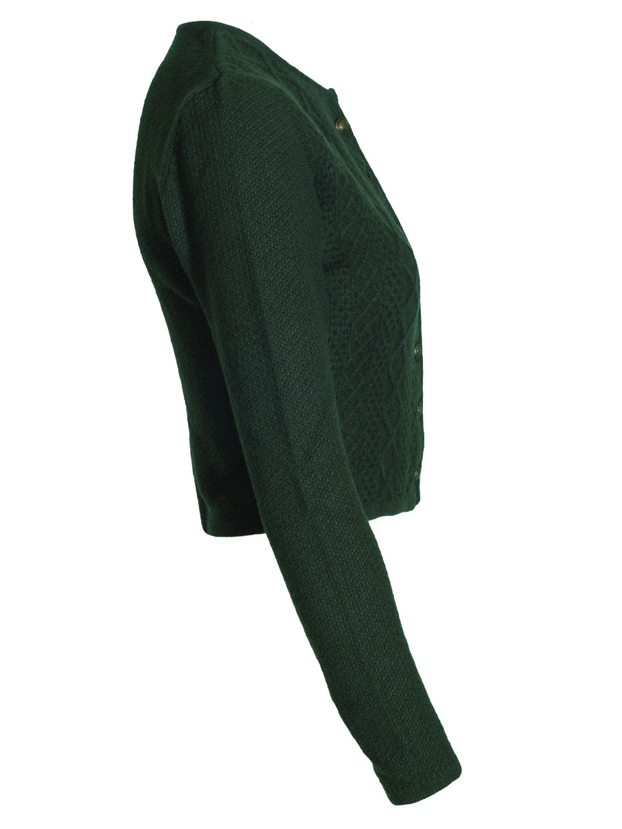 Feli und Hans Gries Strickjacke, grün, Zopfmuster #5