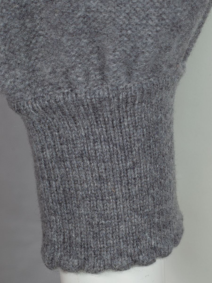fei scho schee Strickjacke, midgrey, weite Puffarme #5
