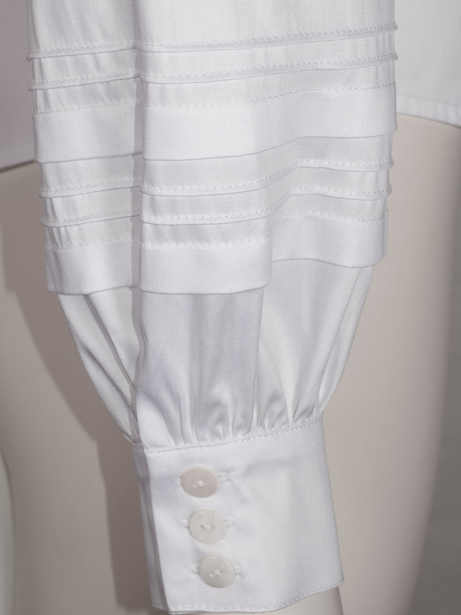 Feli und Hans Damenbluse Briana, weiß, Langarm #4