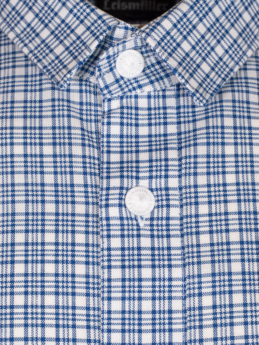 Arzberger Karohemd, Pfoad, blau, kariert, Slim Fit, Liegekragen #4