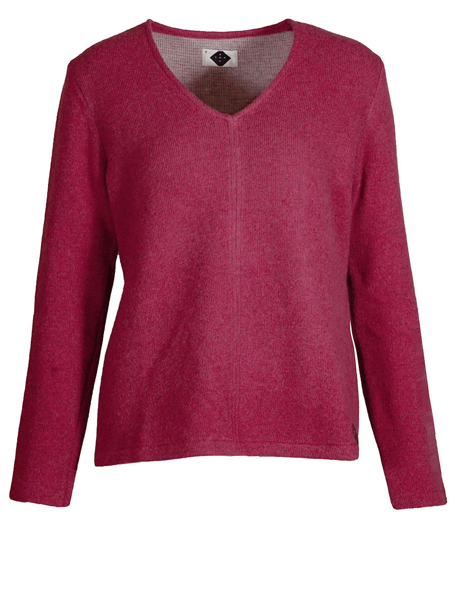 Stapf Pullover Nici, clematis, oversize, V-Ausschnitt #1