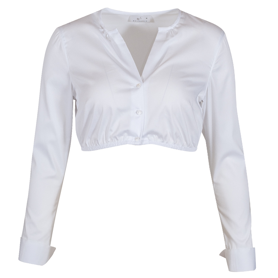 Waldorff Dirndlbluse weiß, Langarm, Manschetten #1