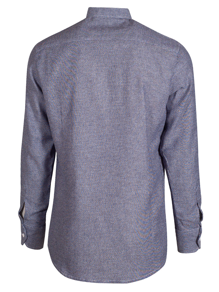Orbis Trachtenhemd, Pfoad, dunkelblau, meliert, Slim Fit, Stehkragen #3
