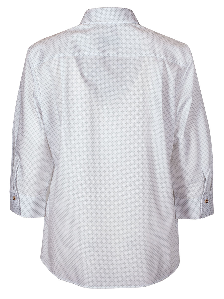 Gloriette Damenbluse, weiß-grau, 3/4-Arm #3