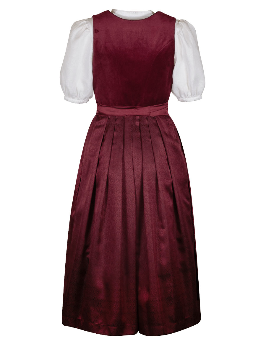 Hammerschmid Samtdirndl Thumsee, weinrot, 80lg #4