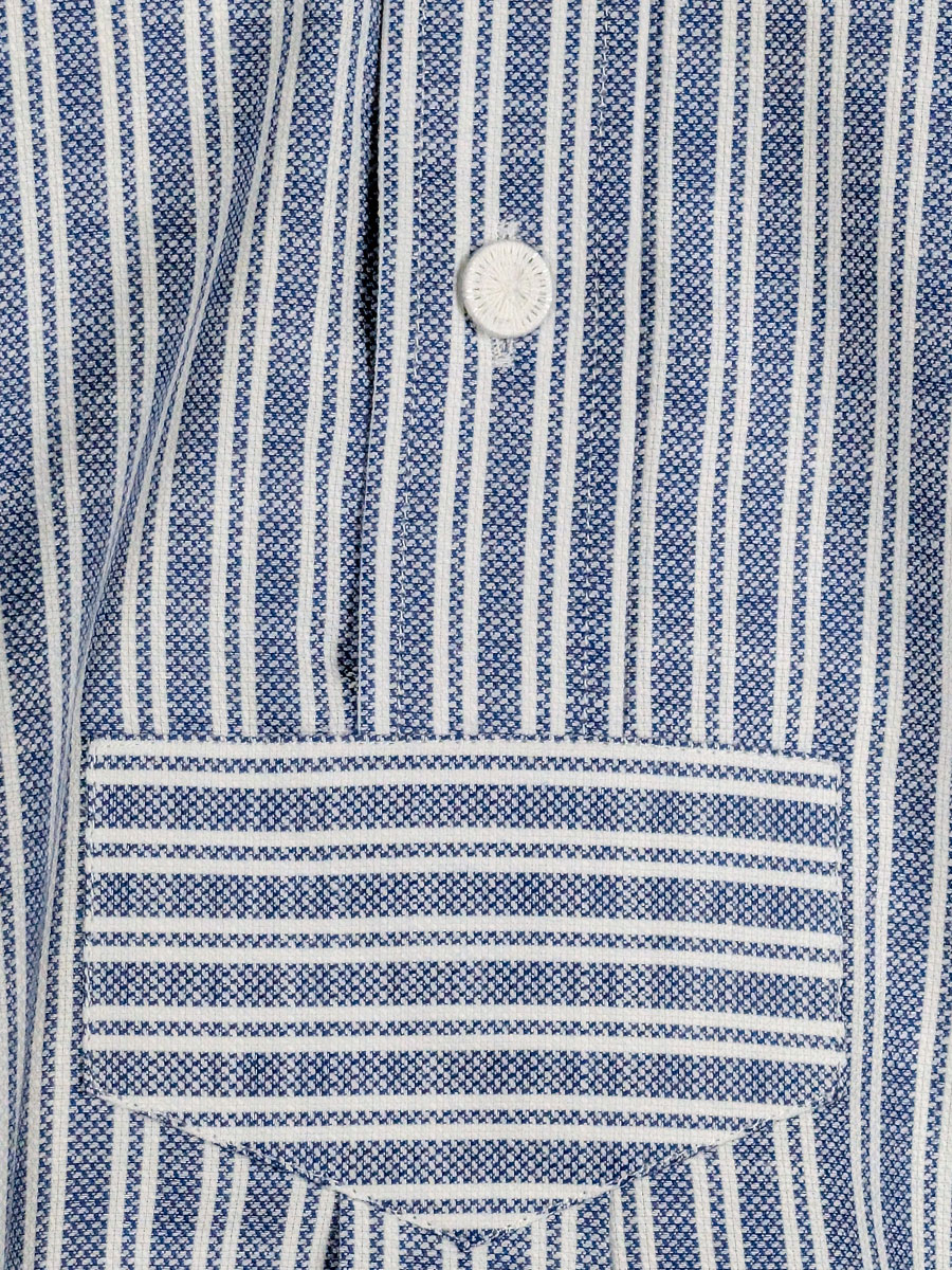 Waldorff Trachtenhemd blau gestreift, Pfoad, Liegekragen #4