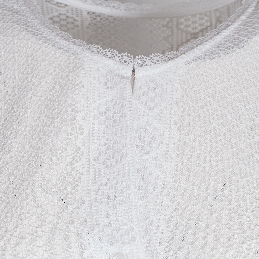 Waldorff Dirndlbluse Lotta, weiß, Spitze, transparent #3