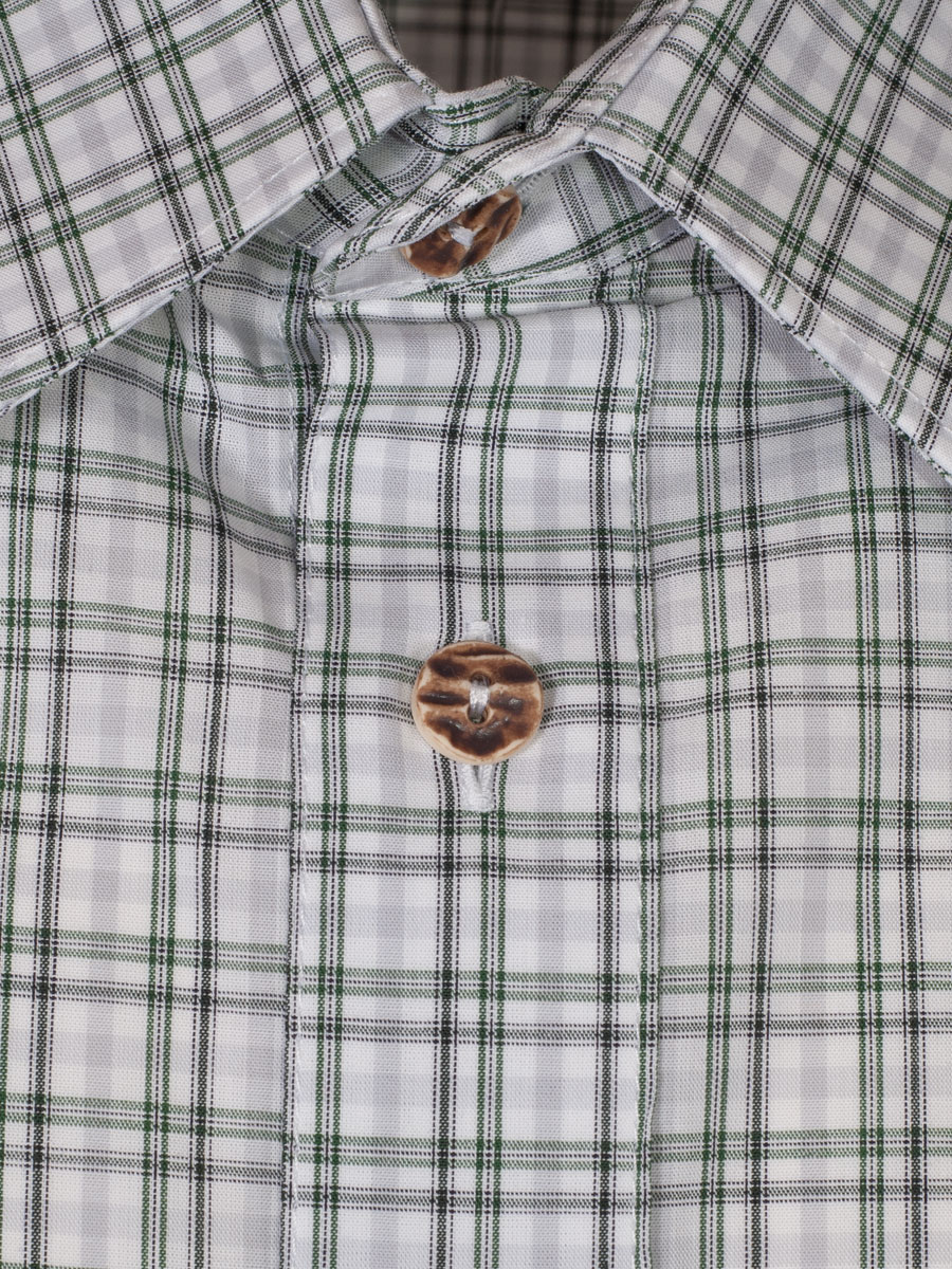 Arzberger Herrenhemd, grün, kariert, Liegekragen, durchgeknöpft, Slim #2