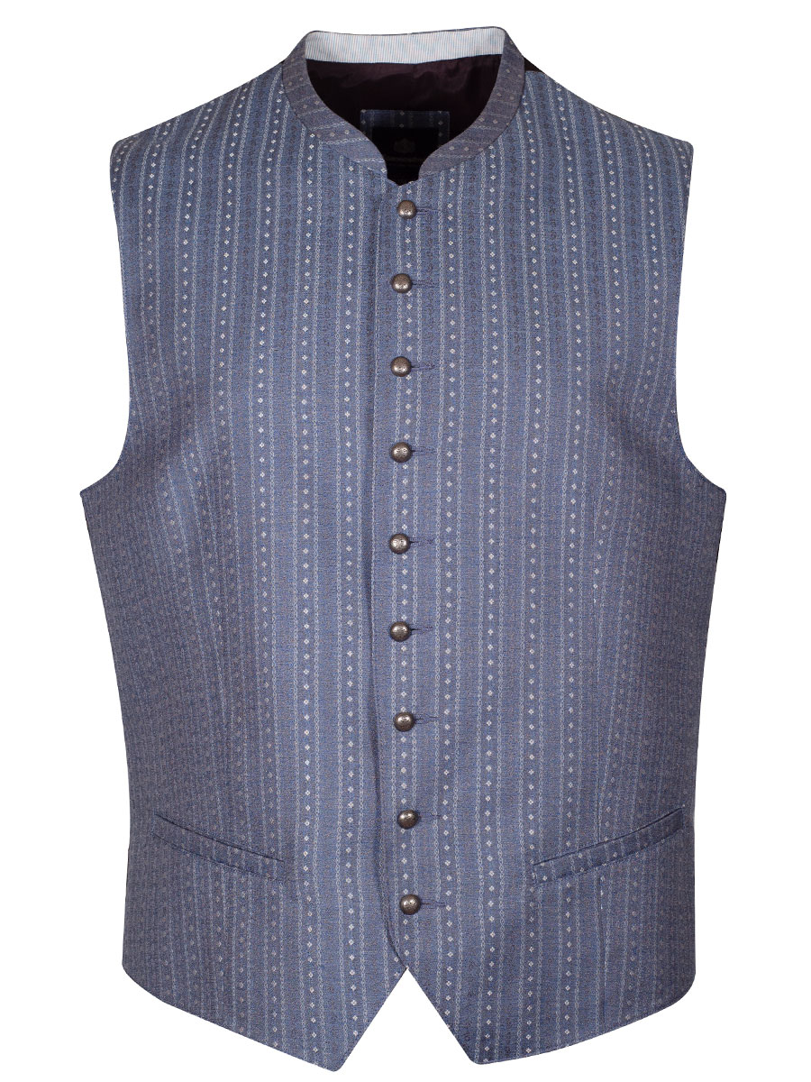 Hammerschmid Herrenwesten Adam, blau-grau, schwarzer Rücken, Slim Fit #1