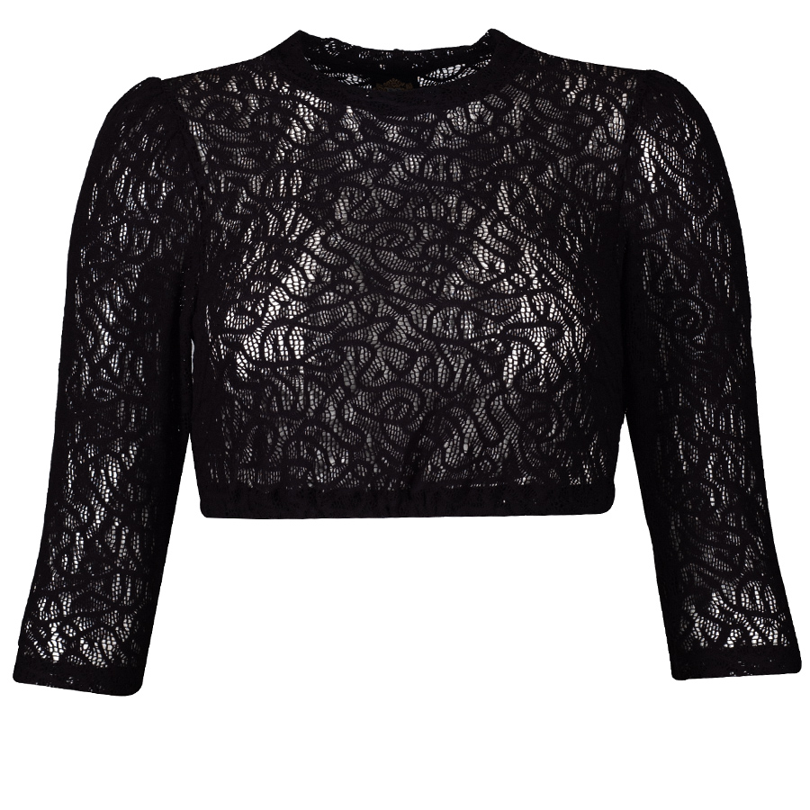 Hammerschmid Dirndlbluse Alina, schwarz, Spitze #1