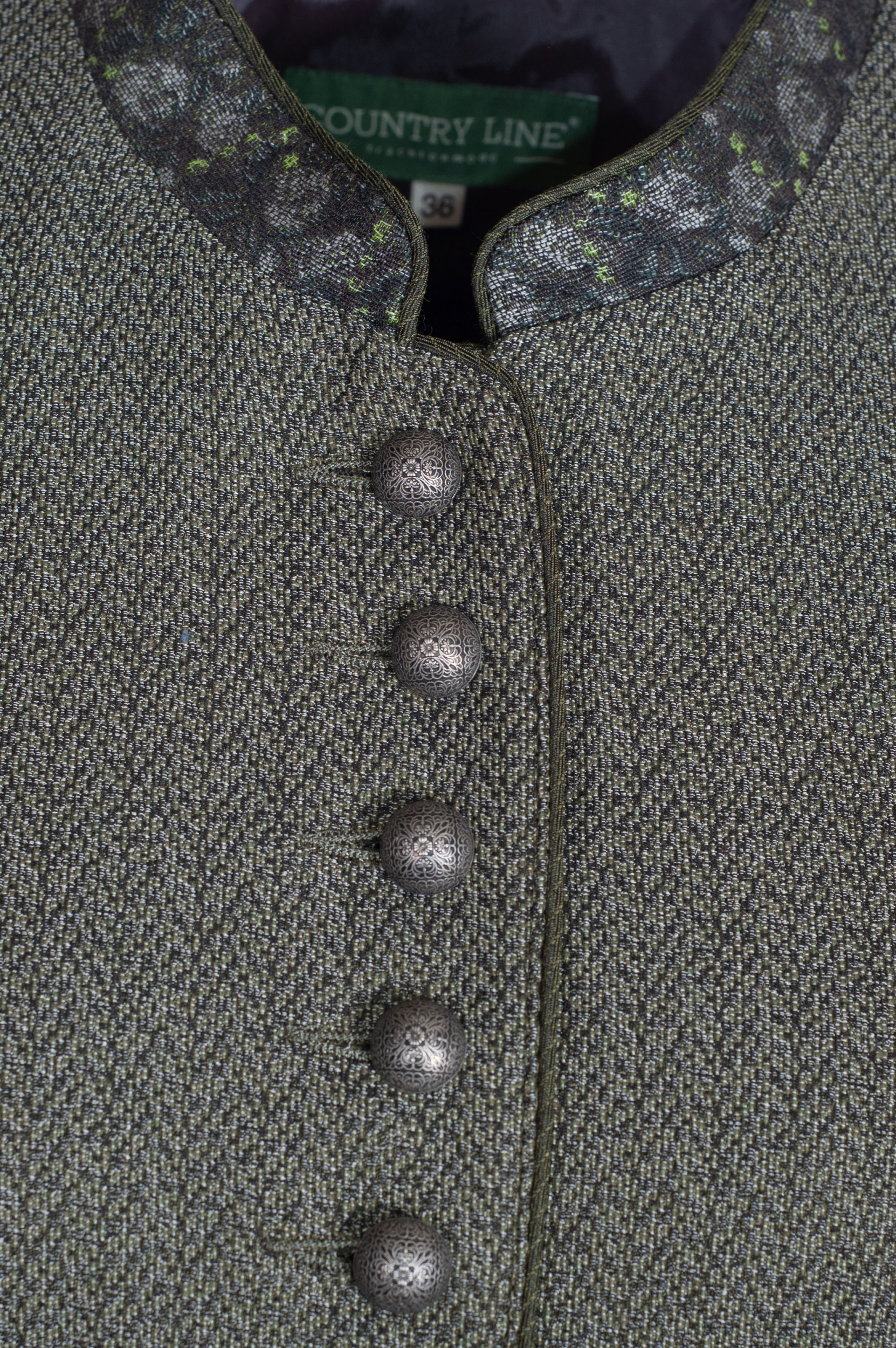 Country Line Damenjanker oliv, Stretch, tailliert #4