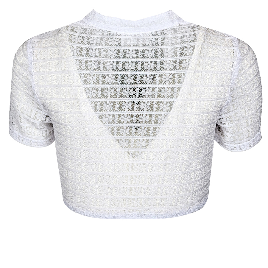 Waldorff Dirndbluse Feli, Spitze, weiß, transparent #3