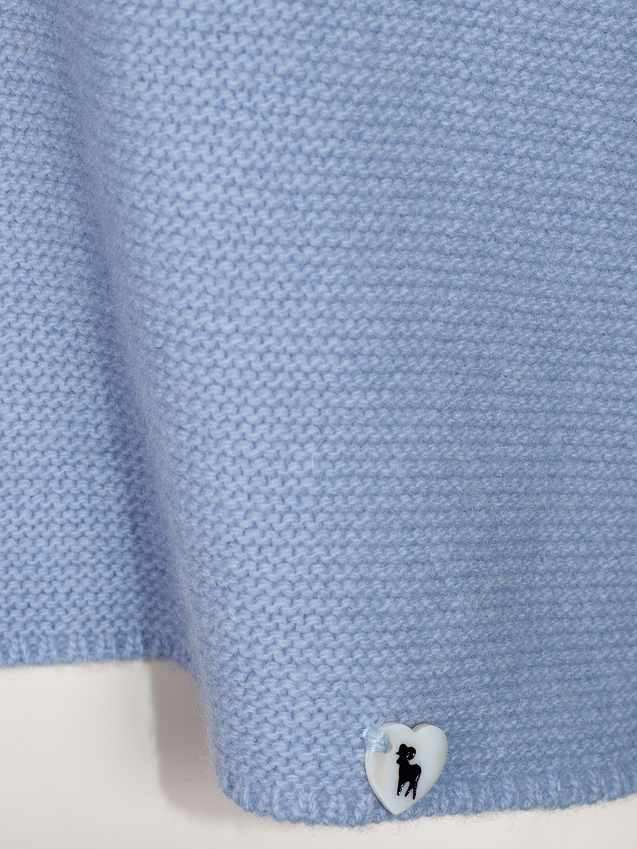 Huber Strickpullunder Eiriki, eisblau, Rückenfalte #4