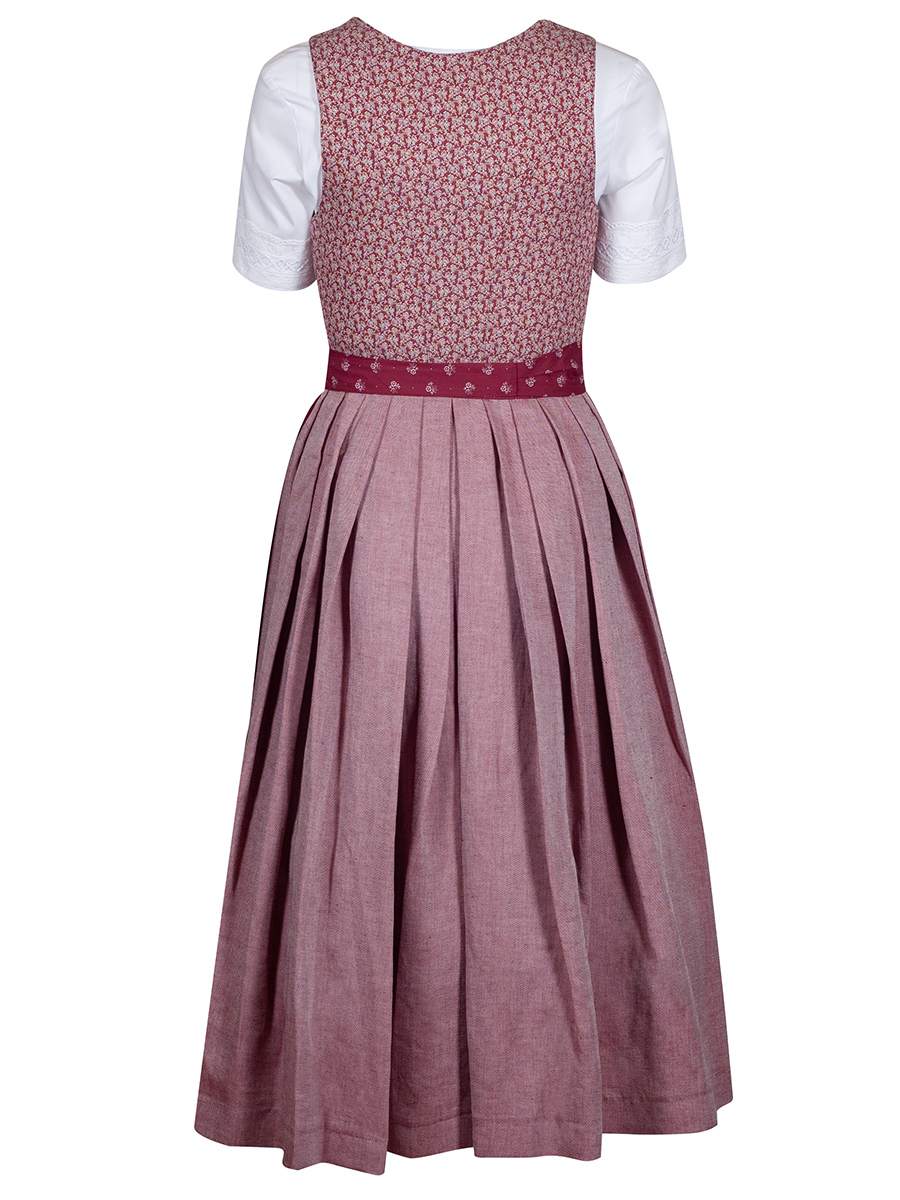 Hammerschmid Pillersee Baumwolldirndl, rot-beige, Stretch, 80lg #3