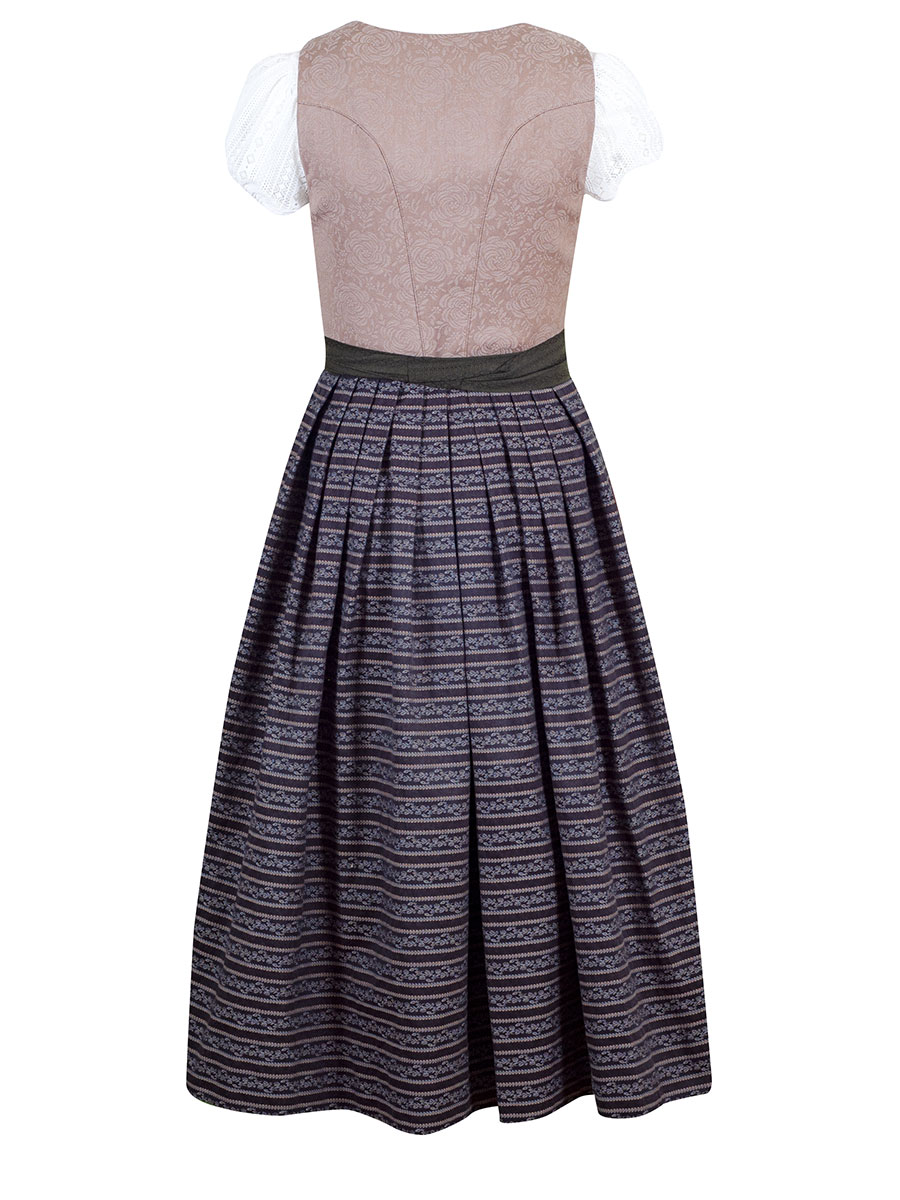 Gottseidank Dirndl Monika, stein-malve, hochwertig, festlich, Stretch, 80cm #4