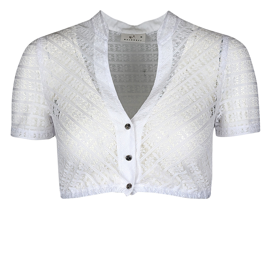 Waldorff Dirndbluse Feli, Spitze, weiß, transparent #1