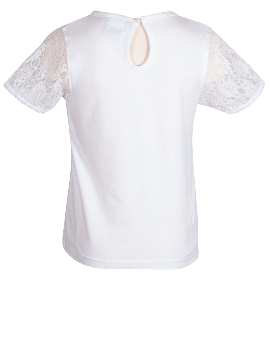 Ederer Shirt, Mädchen, weiß, Spitzenarme #2