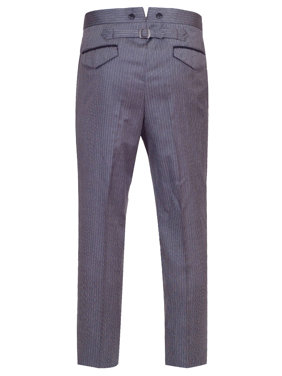 Viererspitz Stresemannhose Jakob, grau, seitlich schwarzes Paspol #3